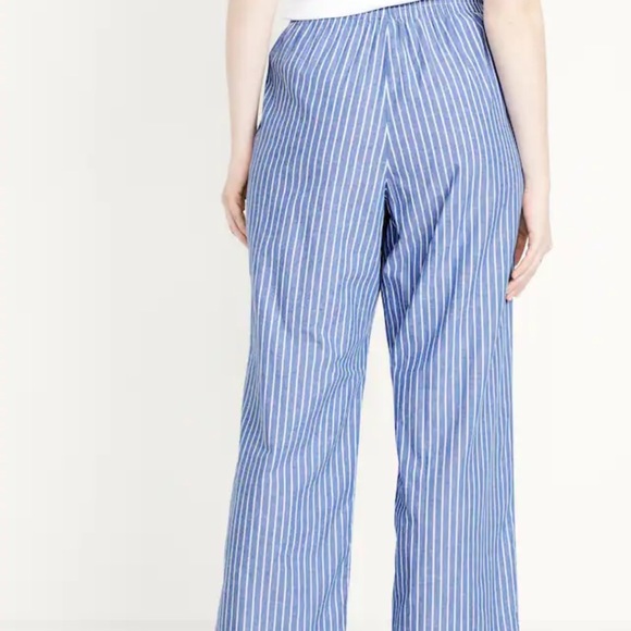 - NWT OLD NAVY High-Waisted Pajama Pants Color: Blue Stripe - Picture 3 of 5